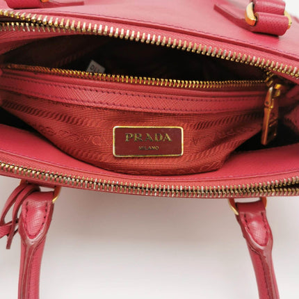 Prada Galleria Saffiano Leather Small Pink Handbag with Strap