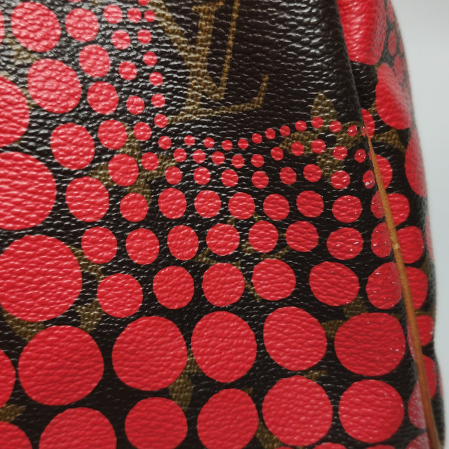 Louis Vuitton x Yayoi Kusama Limited Edition Speedy 30 Red Top Handle Bag