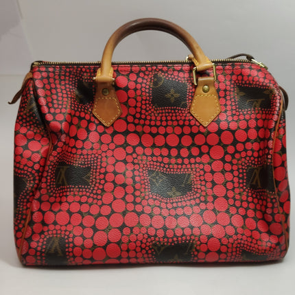 Louis Vuitton x Yayoi Kusama Limited Edition Speedy 30 Red Top Handle Bag