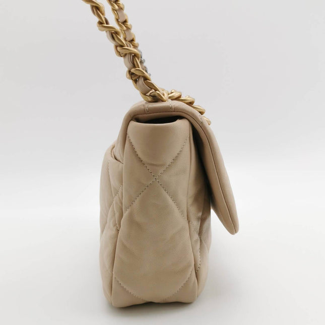 Sold Chanel 19 Bag Small Beige Crossbody Bag