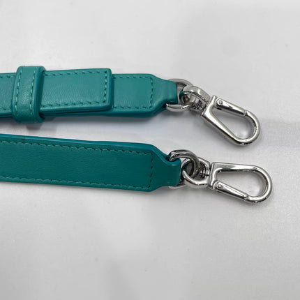Loewe Small Featherlight Puzzle Soft Nappa Leather Top Handle Crossbody Bag Turquoise Aquamarine