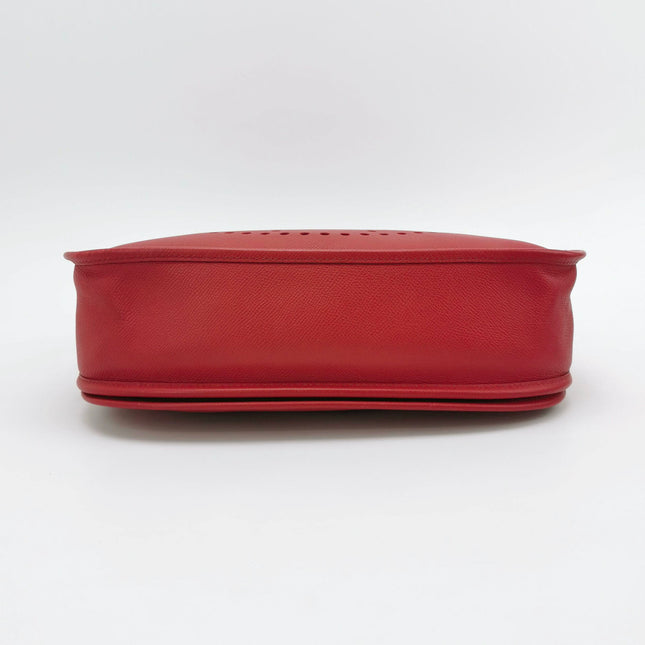 Sold Hermes Evelyne 33 Large Crossbody Bag Bright Red with Adjustable Strap