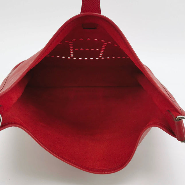 Sold Hermes Evelyne 33 Large Crossbody Bag Bright Red with Adjustable Strap