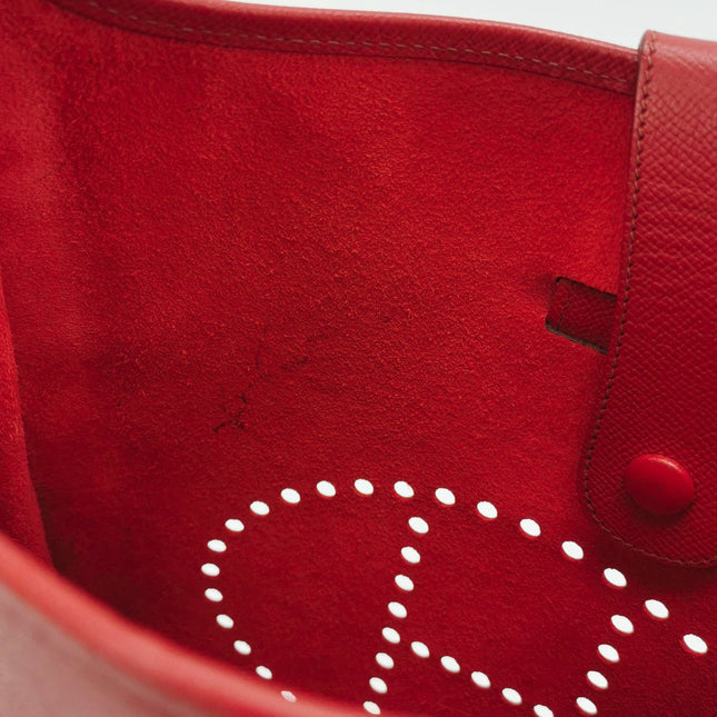 Sold Hermes Evelyne 33 Large Crossbody Bag Bright Red with Adjustable Strap