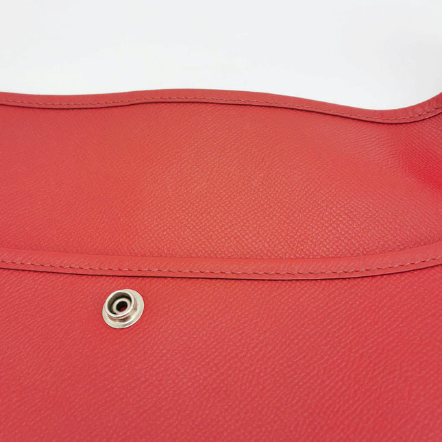 Sold Hermes Evelyne 33 Large Crossbody Bag Bright Red with Adjustable Strap