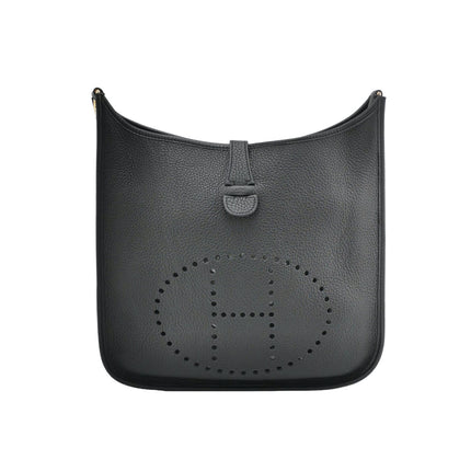 Hermes Evelyne 33 Large Crossbody Bag Black without Strap