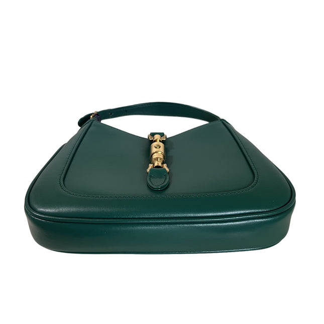 Sold Gucci Jackie 1961 Mini Handbag in Green Leather with Adjustable Strap Giftable Condition