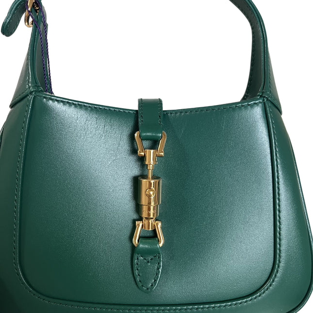 Sold Gucci Jackie 1961 Mini Handbag in Green Leather with Adjustable Strap Giftable Condition