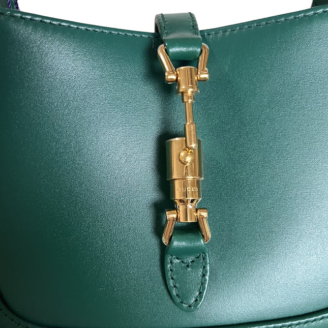 Sold Gucci Jackie 1961 Mini Handbag in Green Leather with Adjustable Strap Giftable Condition