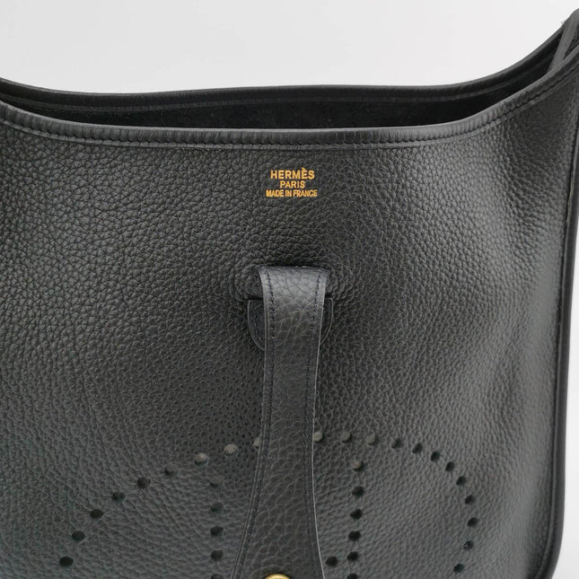 Sold Hermes Evelyne 33 Large Crossbody Bag Black without Strap