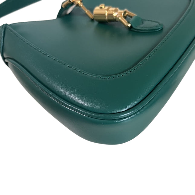 Sold Gucci Jackie 1961 Mini Handbag in Green Leather with Adjustable Strap Giftable Condition