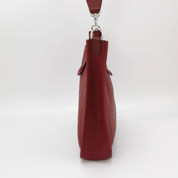 Hermes Evelyne 33 Large Crossbody Bag Burgundy with Strap