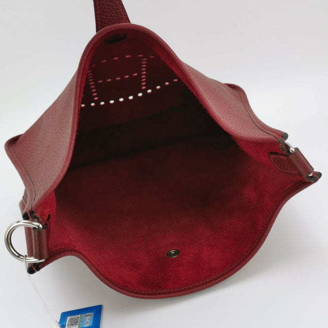 Hermes Evelyne 33 Large Crossbody Bag Burgundy with Strap