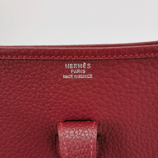 Hermes Evelyne 33 Large Crossbody Bag Burgundy with Strap