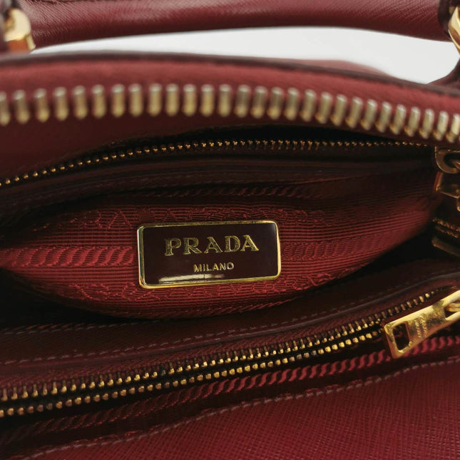 Sold Prada Promenade Small Burgundy Leather Bag