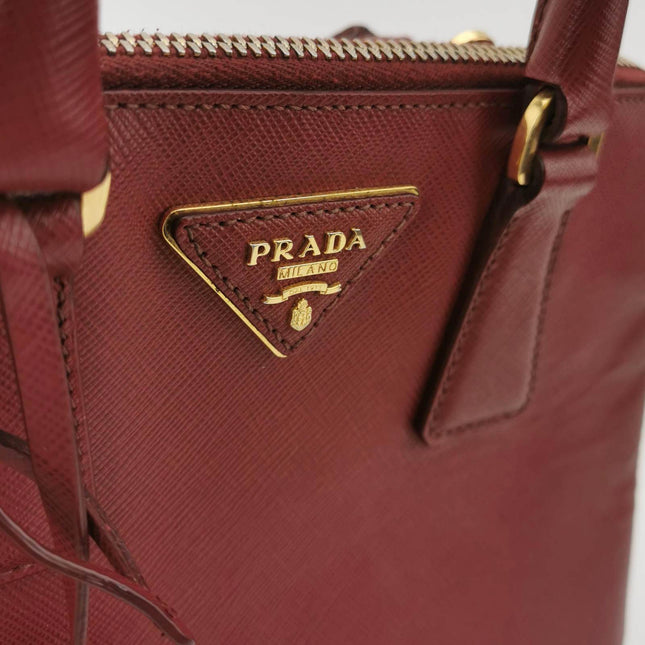 Sold Prada Promenade Small Burgundy Leather Bag