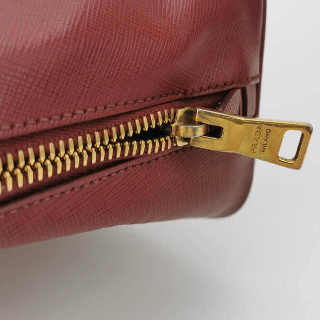 Sold Prada Promenade Small Burgundy Leather Bag