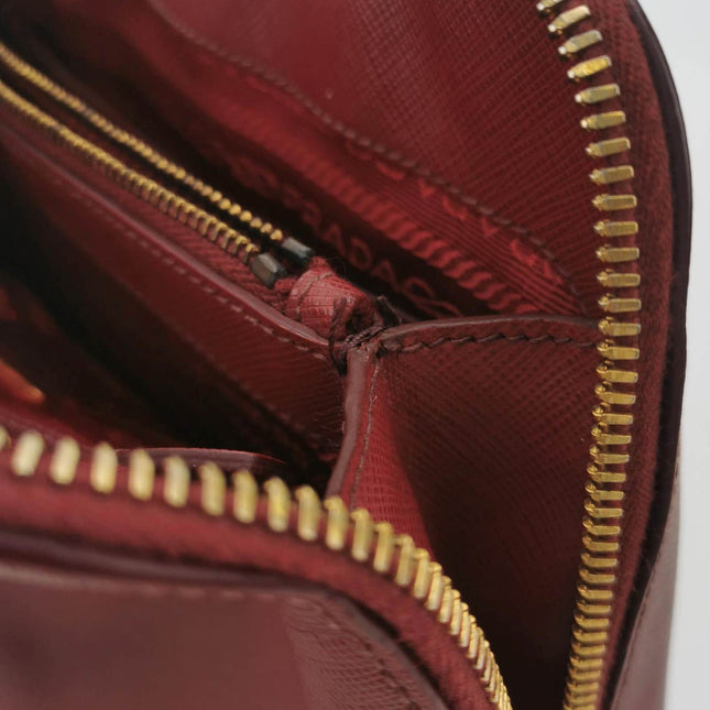 Sold Prada Promenade Small Burgundy Leather Bag