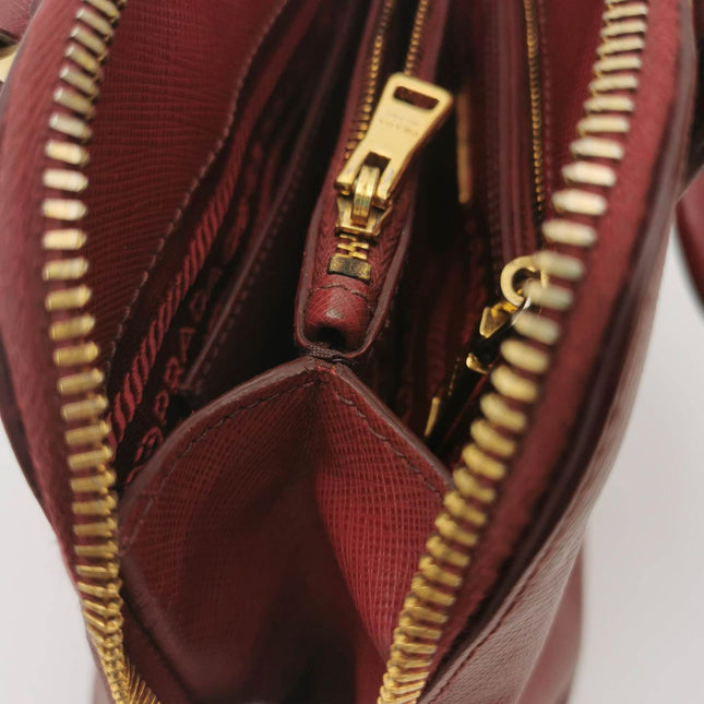 Sold Prada Promenade Small Burgundy Leather Bag