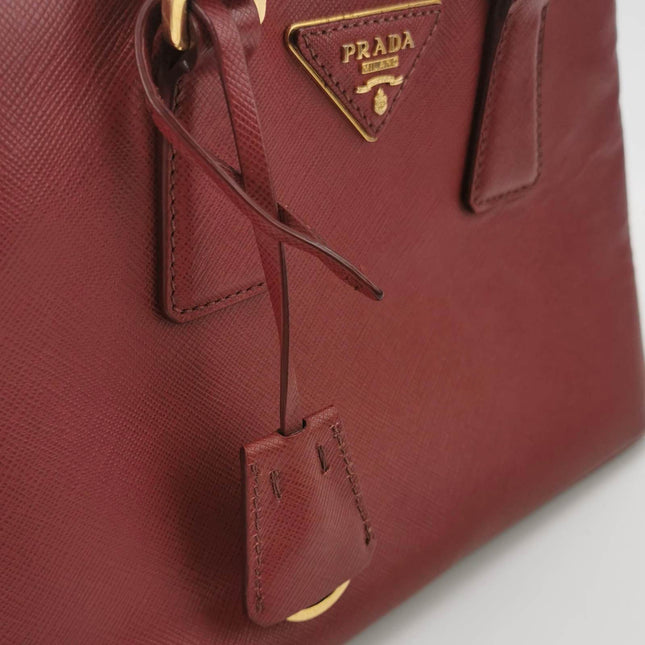 Sold Prada Promenade Small Burgundy Leather Bag