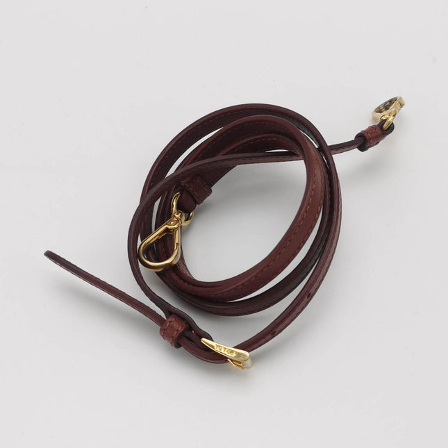 Sold Prada Promenade Small Burgundy Leather Bag