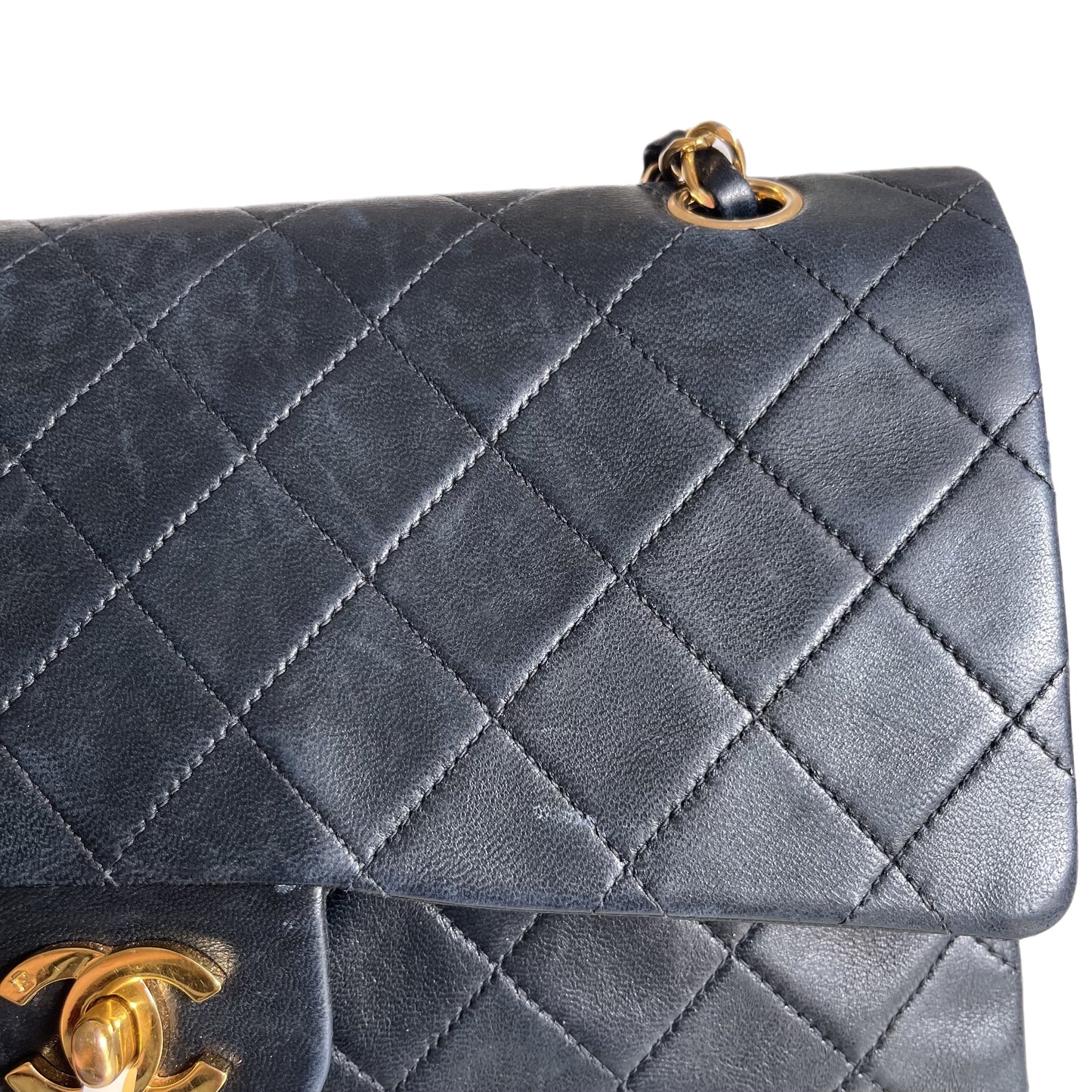Chanel Classic Flap Vintage Black Lambskin Leather with 24k Gold Hardware