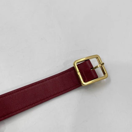 Loewe Small Featherlight Puzzle Dark Red Soft Nappa Leather Top Handle Crossbody Bag