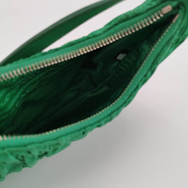 Sold Prada Tessuto Nylon Gaufre Hobo Shoulder Bag Mint Green
