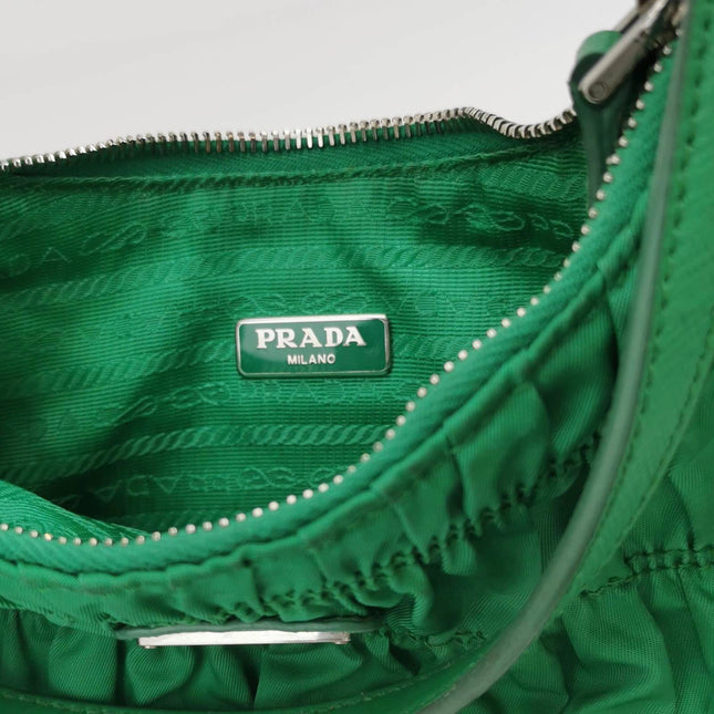 Sold Prada Tessuto Nylon Gaufre Hobo Shoulder Bag Mint Green