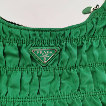 Sold Prada Tessuto Nylon Gaufre Hobo Shoulder Bag Mint Green
