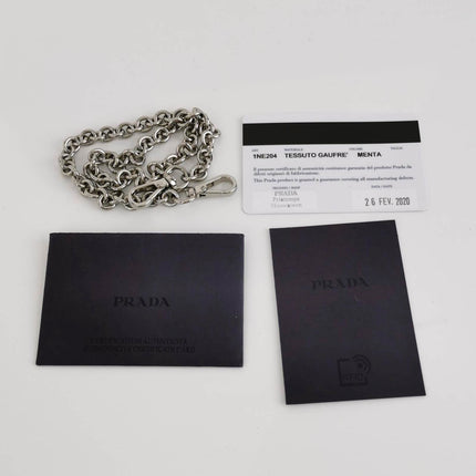 Sold Prada Tessuto Nylon Gaufre Hobo Shoulder Bag Mint Green