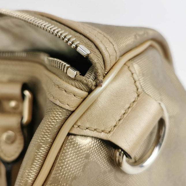 Sold Gucci Joy Boston Bag Gold Top Handle Bag Gucci Monogram PU