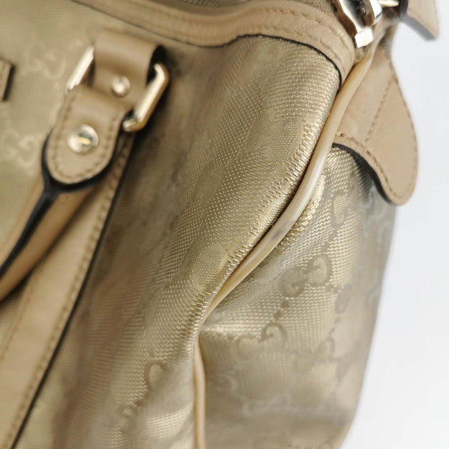 Sold Gucci Joy Boston Bag Gold Top Handle Bag Gucci Monogram PU