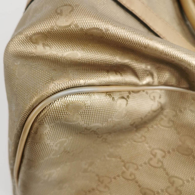 Sold Gucci Joy Boston Bag Gold Top Handle Bag Gucci Monogram PU