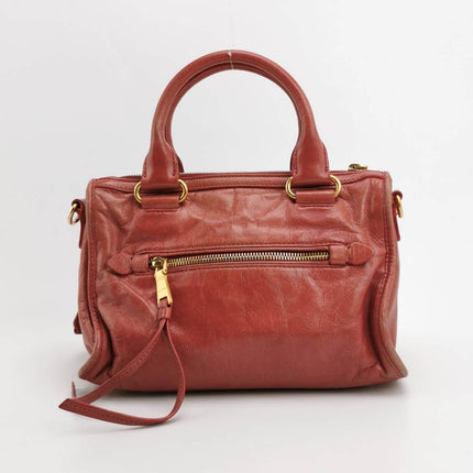 Sold Miu Miu Vitello Small Red Leather Bag with Gold Hardware