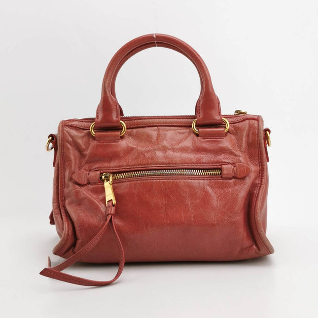 Sold Miu Miu Vitello Small Red Leather Bag with Gold Hardware