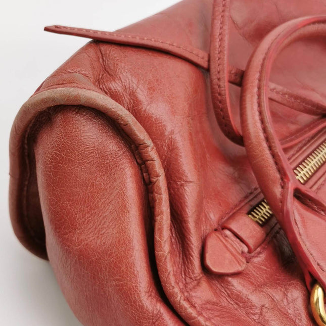 Sold Miu Miu Vitello Small Red Leather Bag with Gold Hardware