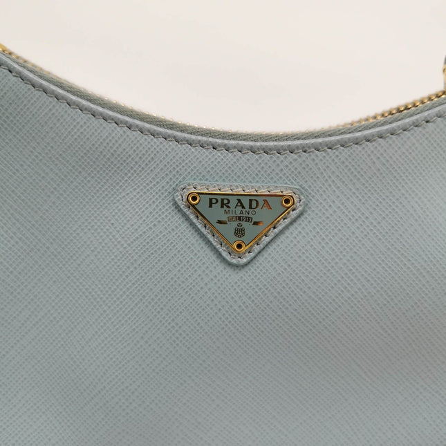 Sold Prada Re-edition 2005 Saffiano Mini Blue Hobo Crossbody Bag