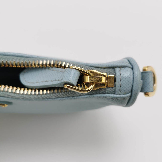 Sold Prada Re-edition 2005 Saffiano Mini Blue Hobo Crossbody Bag