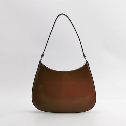 Sold Prada Cleo Caramel Brown Brushed Leather Shoulder Bag