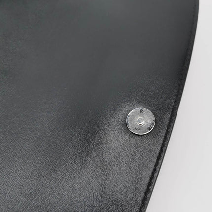 Sold Prada Cleo Flap Medium Black Brushed Leather Crossbody Bag