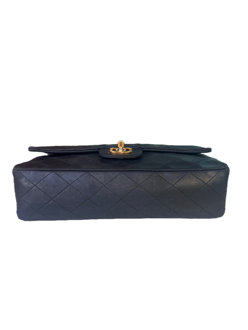 Chanel Classic Flap Vintage Black Leather with 24k Gold Hardware