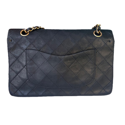 Chanel Classic Flap Vintage Black Leather with 24k Gold Hardware