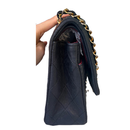 Chanel Classic Flap Vintage Black Leather with 24k Gold Hardware