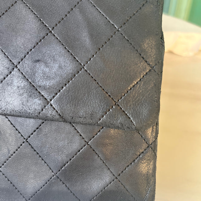 Chanel Classic Flap Vintage Black Leather with 24k Gold Hardware