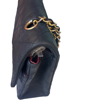 Chanel Classic Flap Vintage Black Leather with 24k Gold Hardware