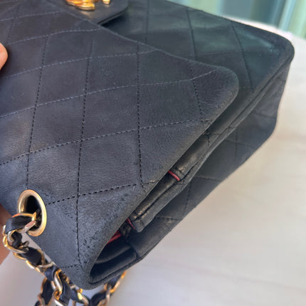 Chanel Classic Flap Vintage Black Leather with 24k Gold Hardware