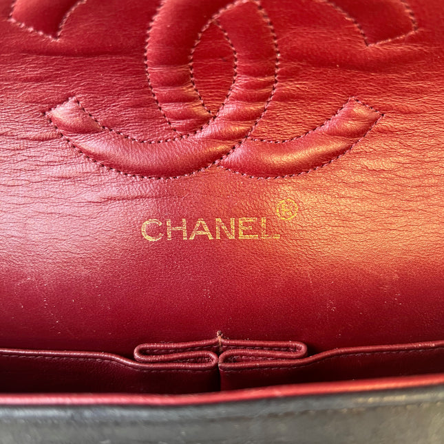 Chanel Classic Flap Vintage Black Leather with 24k Gold Hardware
