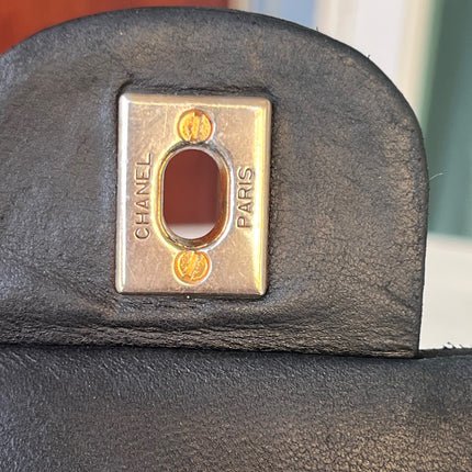 Chanel Classic Flap Vintage Black Leather with 24k Gold Hardware