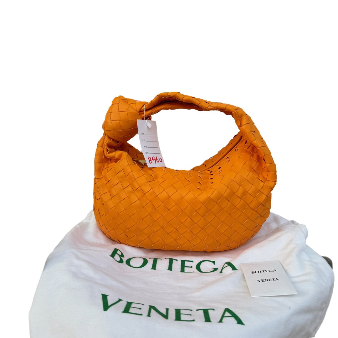 Bottega Veneta Teen Jodie Small Orange Leather